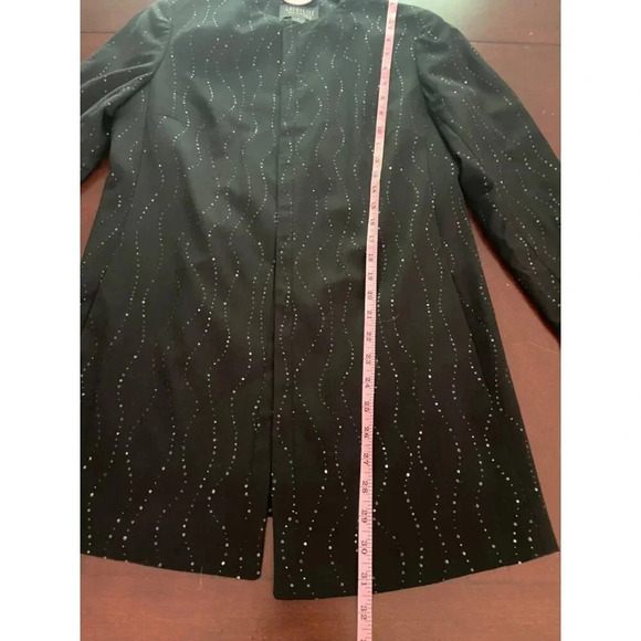 Lafayette 148 New York Black Open Front Wool Blazer Career Jacket Size 8 - Picture 8 of 11